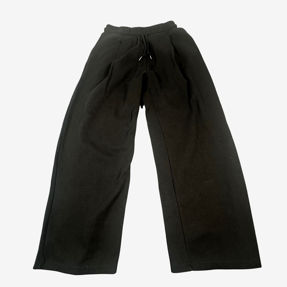 Lemain Second Premium True Fit Black Wide Leg Sweatpants Drawstring Joggers M